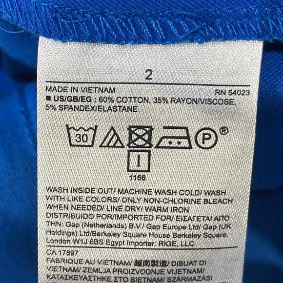 New Banana Republic Factory Pencil Skirt Cobalt Blue Mini Size 2 - Picture 7 of 8